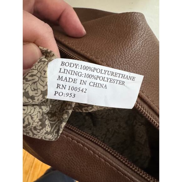 Joy Susan | Brown Vegan Leather Cross Body Purse - Picture 11 of 11